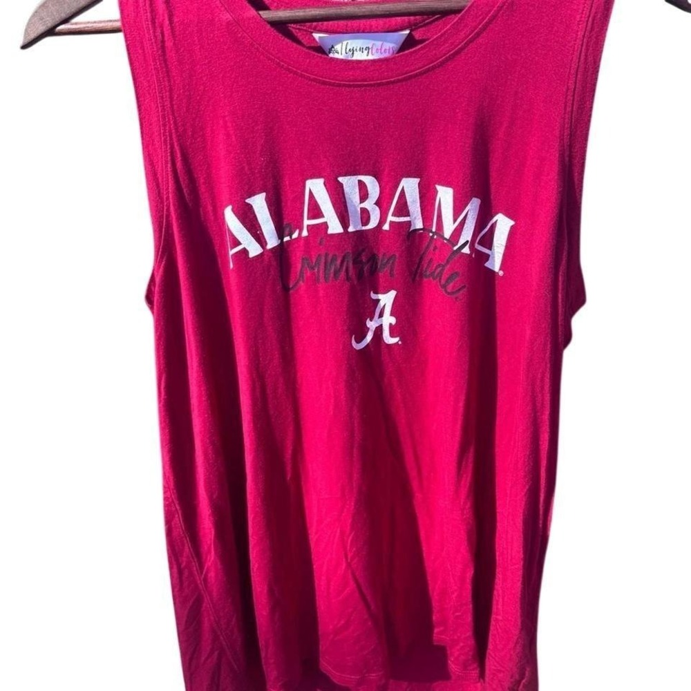Alabama Crimson Tide Tank Top Red Excellent NCAA Logo Women Large